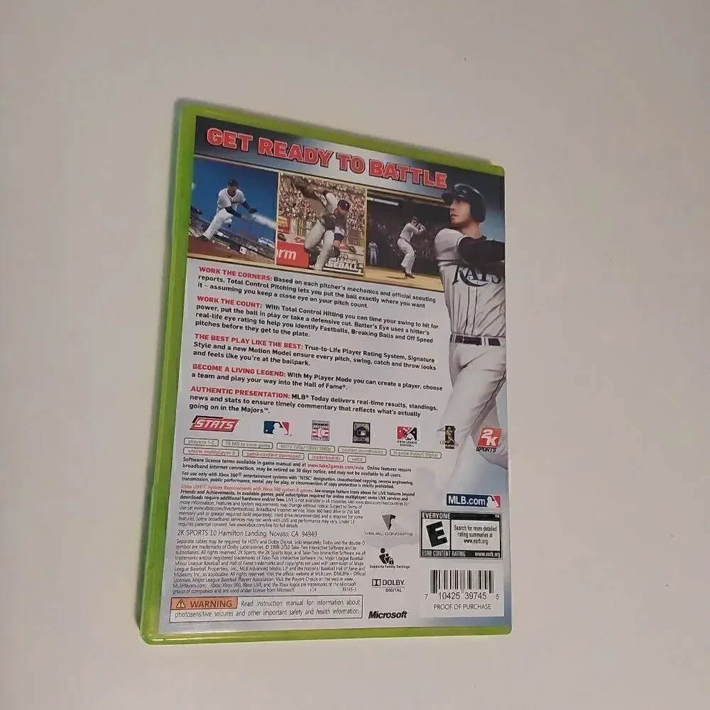 Xbox 360 game Major League Baseball 2K10
